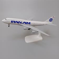 Airplane Diecast Metal Panam B747 20Cm