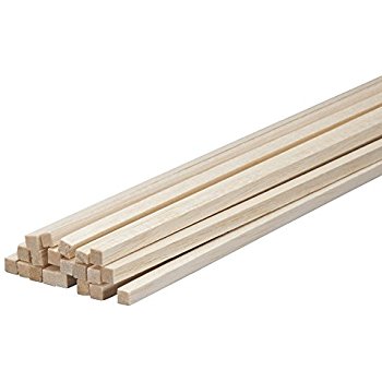 Balsa Strip 4mm x 4mm x 1000mm (Qty 5pcs)