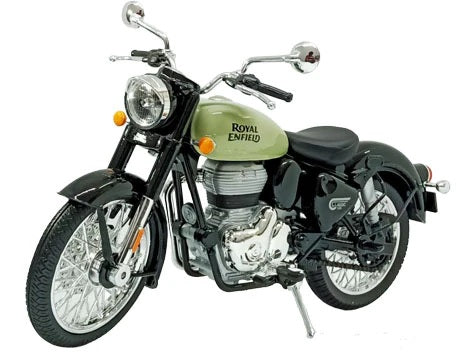 Maisto Royal Enfield Classic 350 Redditch Green colour Diecast  1/12