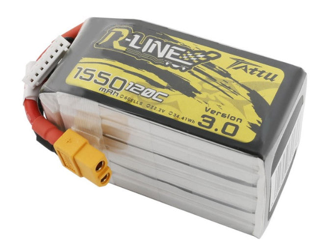 Tattu R-Line Version 22.2V 1550Mah 120C 6S Lipo Battery