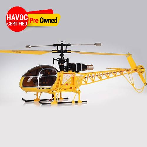 WLtoys V915 2.4GHz 4CH Scale RC Lama Helicopter RTF 6-axis Gyroscope with Remote Controller – Yellow (QUALITY PRE OWNED)