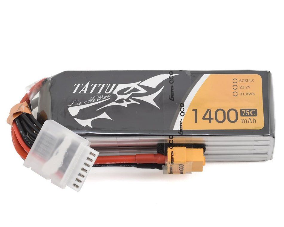 Tattu 1400Mah 22.2V 75C 6S Lipo Battery