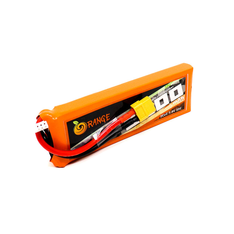 Orange 3300mAh 2S 25C (7.4V) Lithium Polymer Battery Pack (LiPo)