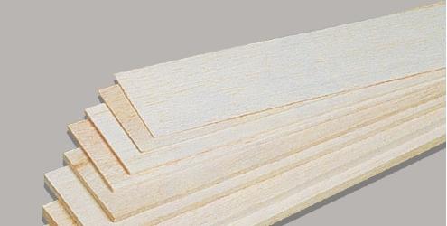 BALSA SHEET 2 MM (2X100x1000mm) PACK OF 5PC