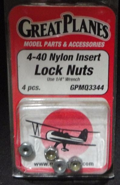 Greatplanes 4-40 Nylon Insert Lock Nuts Gpmq3344
