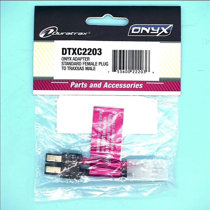 Onyx Adapter Standard Female Plug To Traxxas Male Dtxc2203