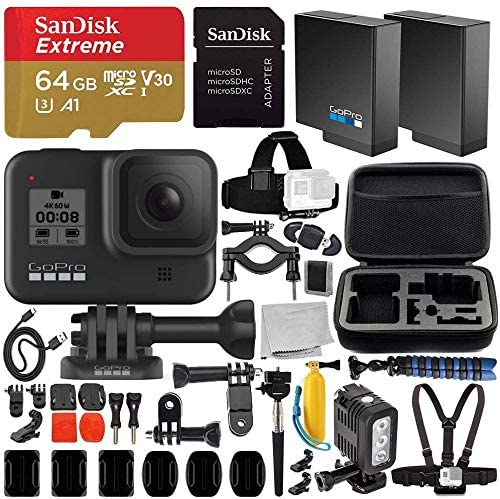 Gopro Hero8 Black Action Camera And Deluxe Accessory Bundle