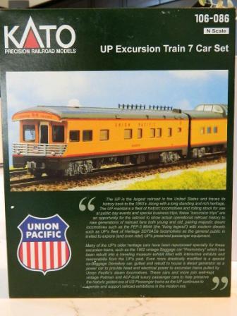 KATO UP EXCURSION TRAIN 7 CAR SET N SCALE