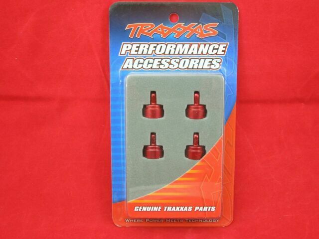 Traxxas 3767X RED-Anodized Aluminum Shock Caps (Fits Ultra Shocks) (Set Of Four)