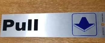 HILLMAN PUSH PULL SIGNS