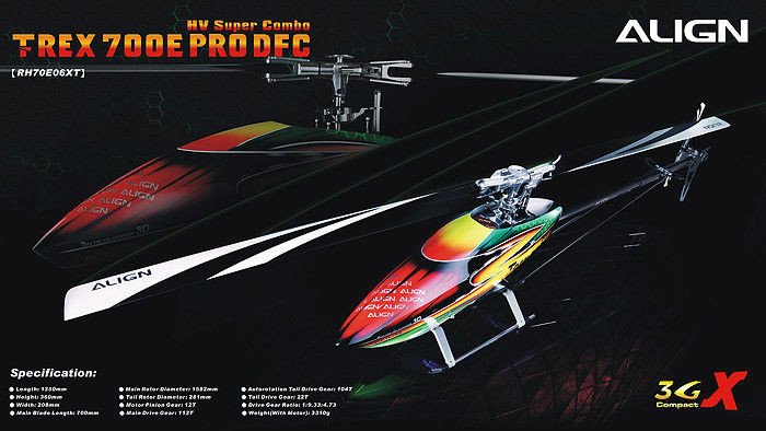 Align Trex 700 Dfc Electric Helicopter Rtf