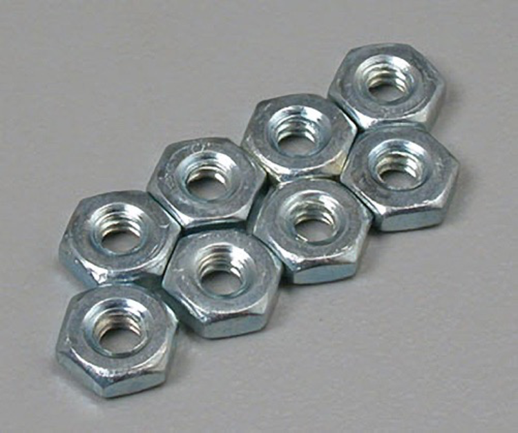 Great Planes GPMQ3306 Hex Nuts 6-32 (8)