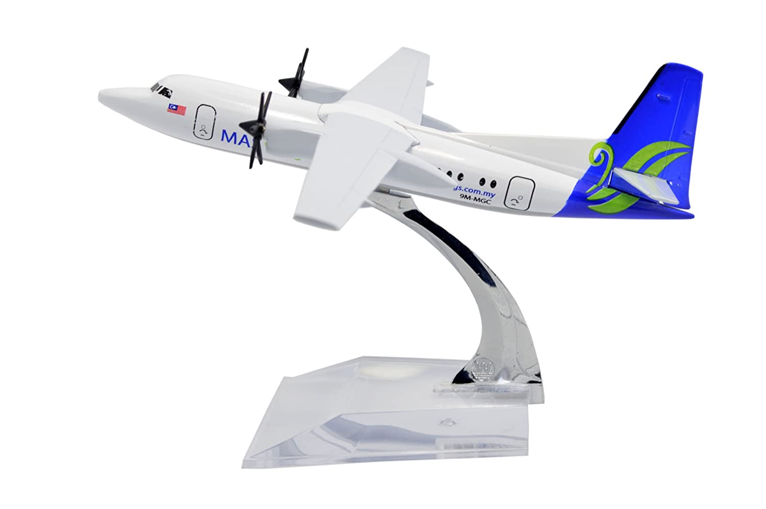 Airplane Diecast Malaysian MAS Wings Fokker 50 16Cm