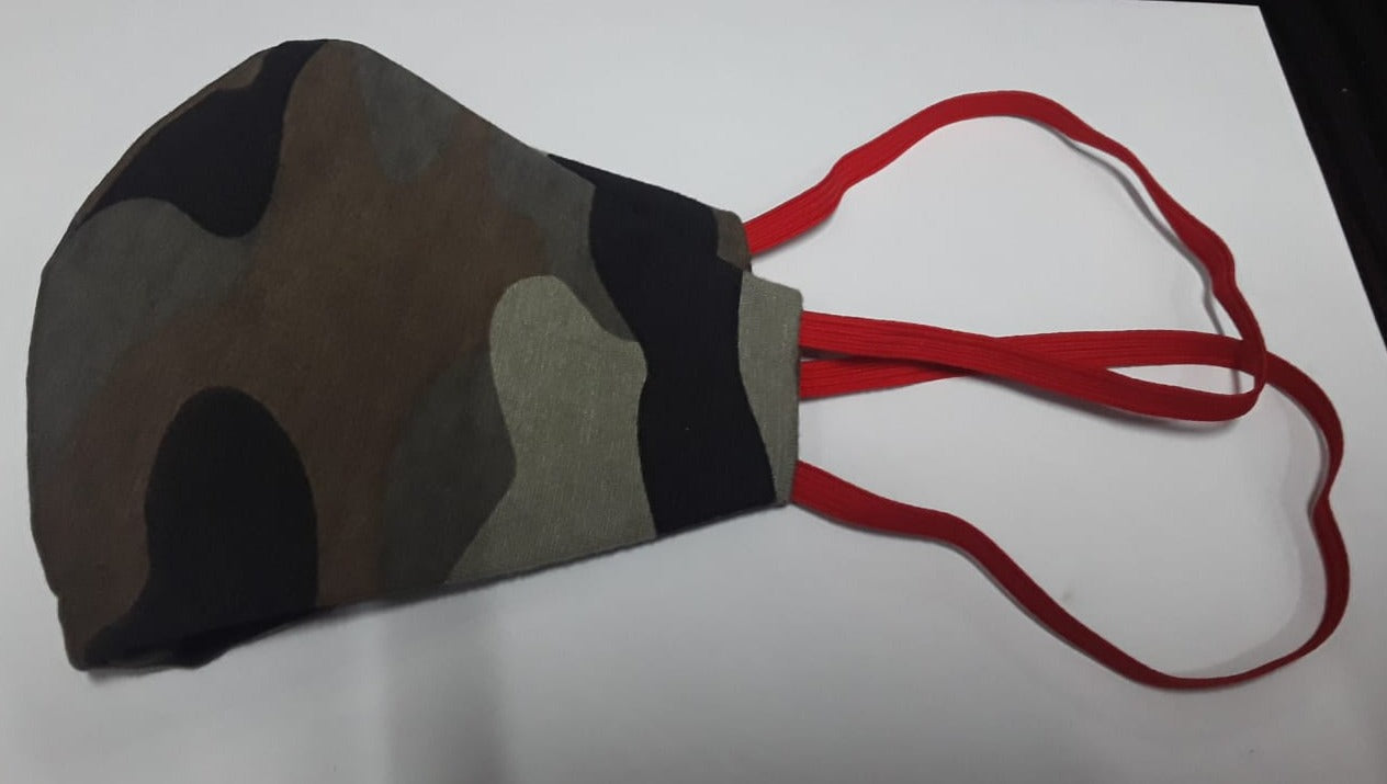 Facemask Army Camo-Back Strap Light Medium