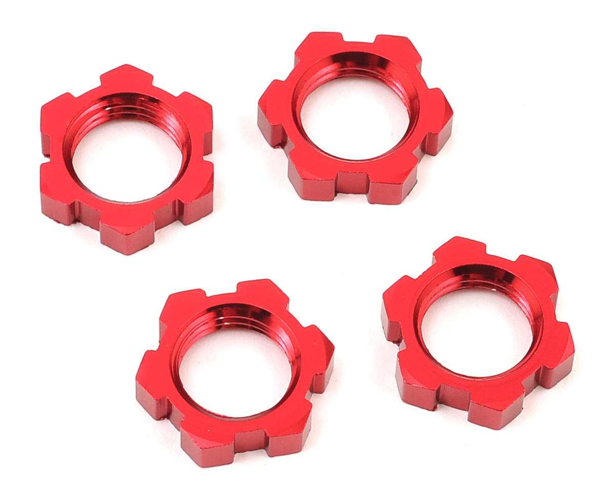 Traxxas Sledge/X-Maxx/E-Revo VXL 17mm Splined Wheel Nut (Red) (4)