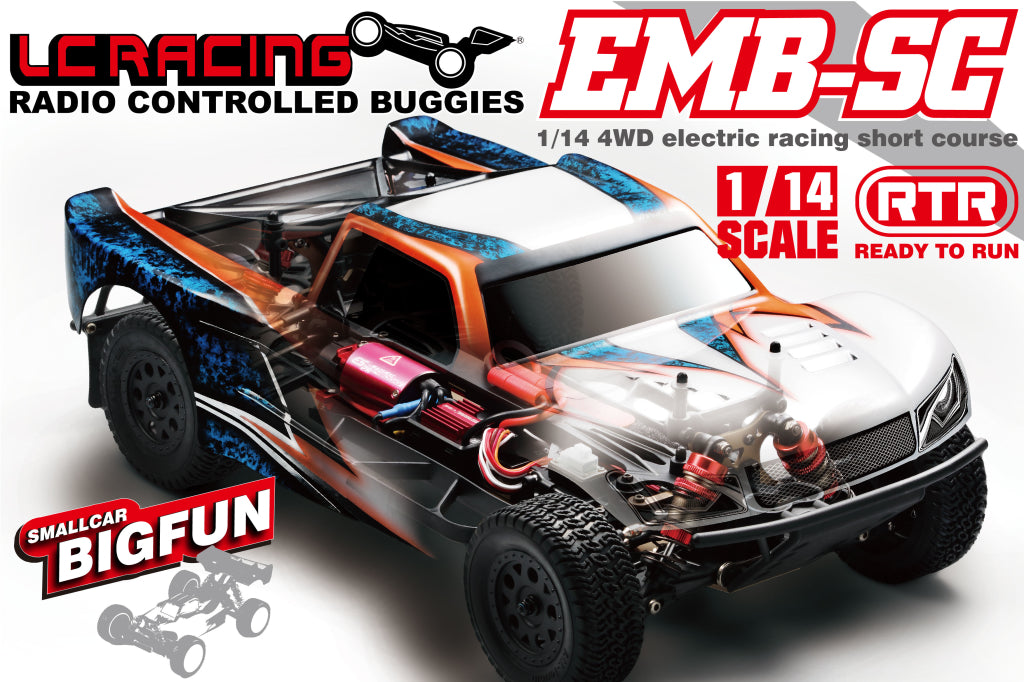 Lc Racing Emb-Sc 1/14 Scale  4Wd Electric Racing Short Course Ready To Run With Battery ,Remote