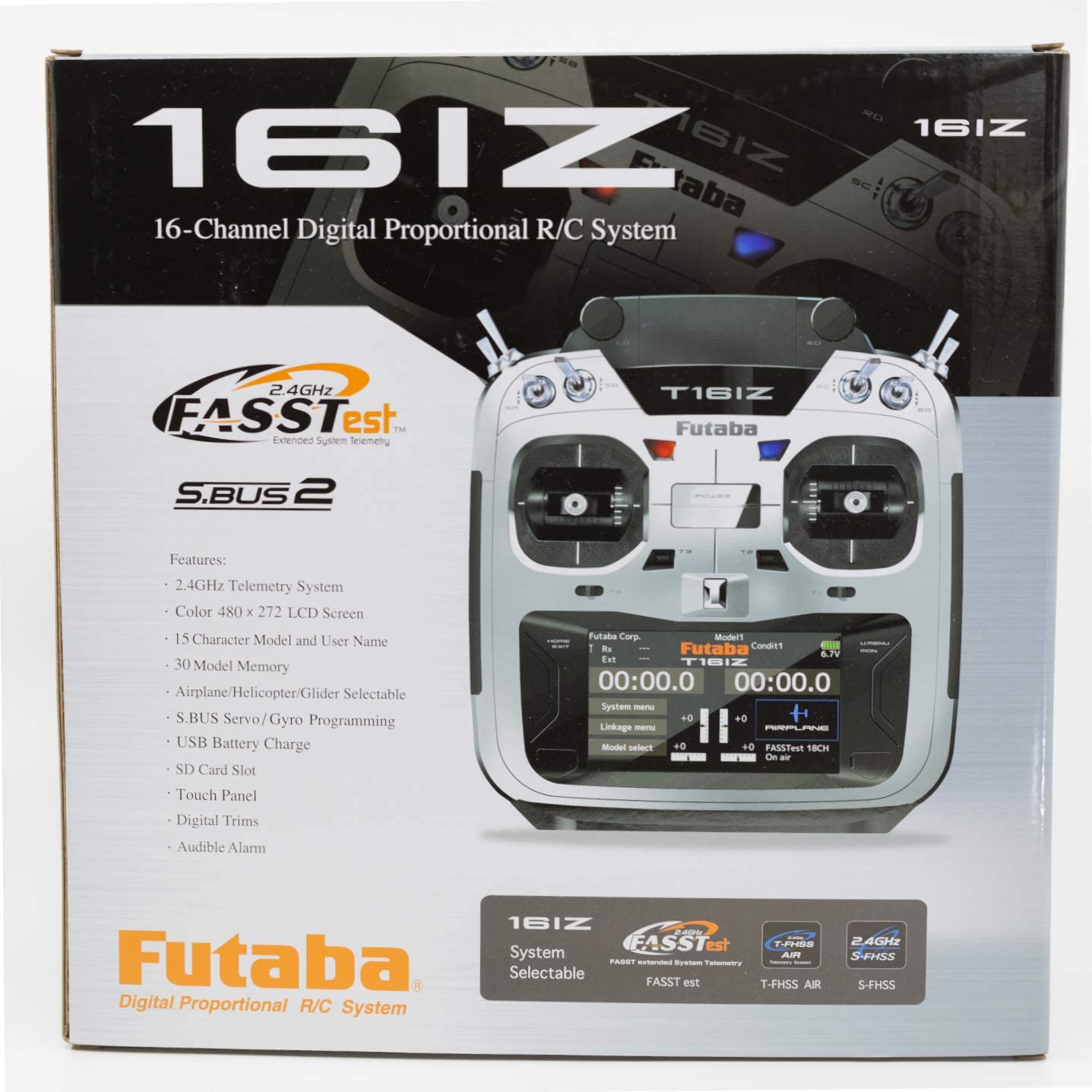 Futaba 16IZ 2.4GHz 16 Channel FASSTest Airplane Radio System with R7108SB Receiver