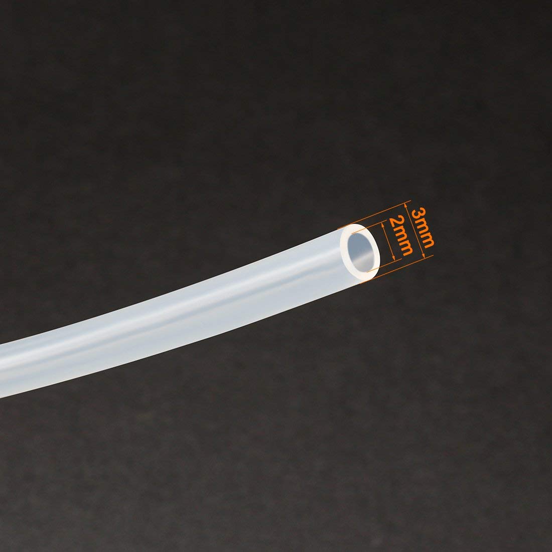 SILICONE FUEL TUBE TRANSPARENT 2MTR (3MMX8MM)