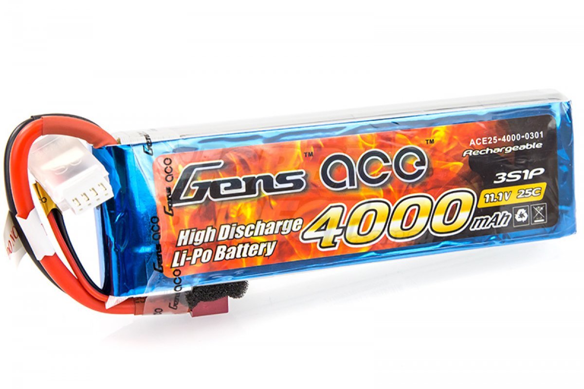 Gens Ace Lipo 11.1V 4000Mah 25C  Battery (Quality Preowned)