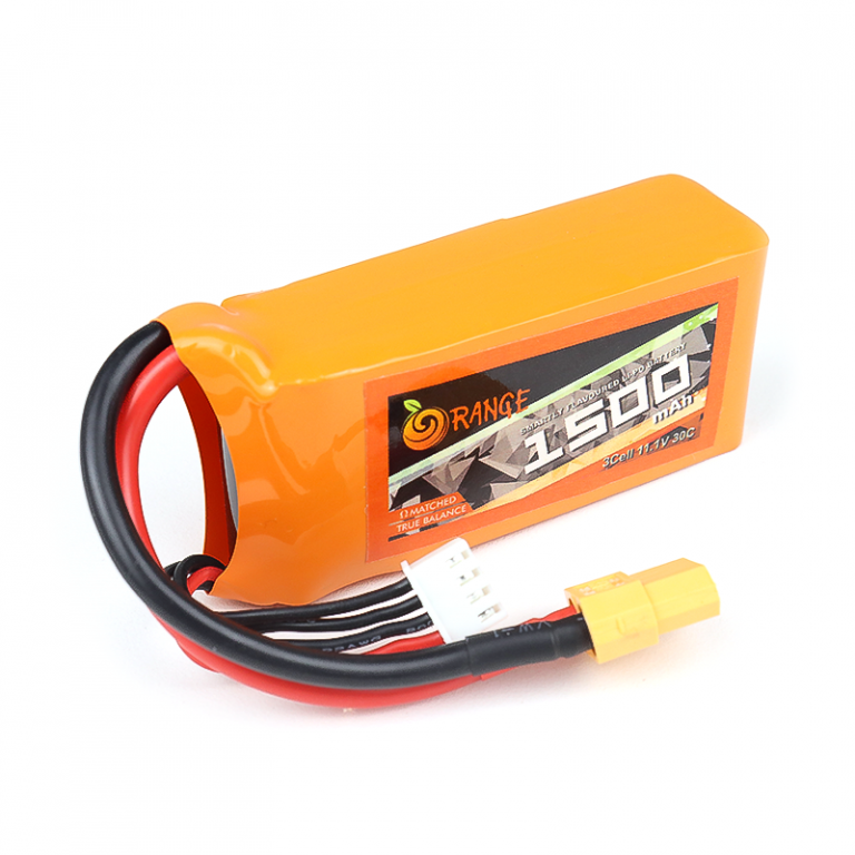 ORANGE 1500mAh 3S 30C (11.1 v) Lithium Polymer Battery Pack (LiPo)