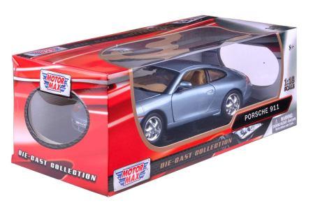 PORSCHE 911 CARRERA GREY 1-18 DIECAST MODEL CAR BY MOTORMAX 73101