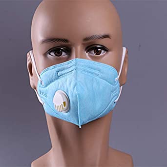 FACEMASK N95 WITH RESPIRATOR BLUE