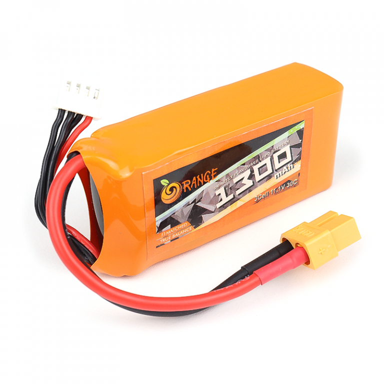 ORANGE 1300mAh 3S 30C (11.1 v) Lithium Polymer Battery Pack (LiPo)