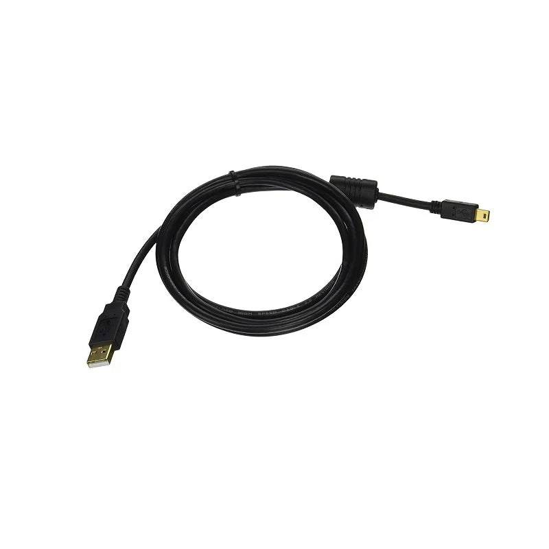 1.5 Meter USB 2.0 A Male to MINI-B 5pin Male 28/24AWG Cable with Ferrite Core (Gold Plated)