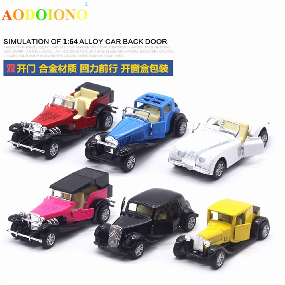 Diecast Vintage Cars 6Pcs Set No.Rs006 1:64 Scale