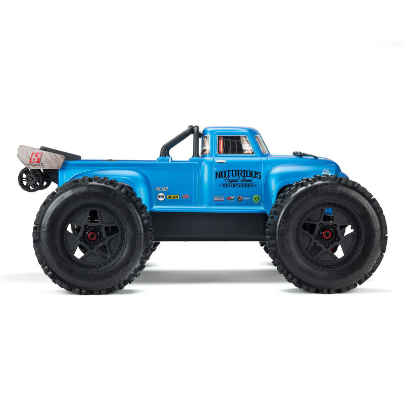 Arrma Ara8611 V5T2 Notorious 4Wd 1/8 Stunt Rc Truck Blue