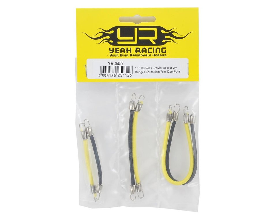 Yeah Racing YA-0452 1/10 Rock Crawler Accessory Bungee Cords 3 Lengths