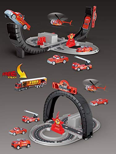 Car Stunt Track Fire Rescue Team No.Rs5401 Diecast