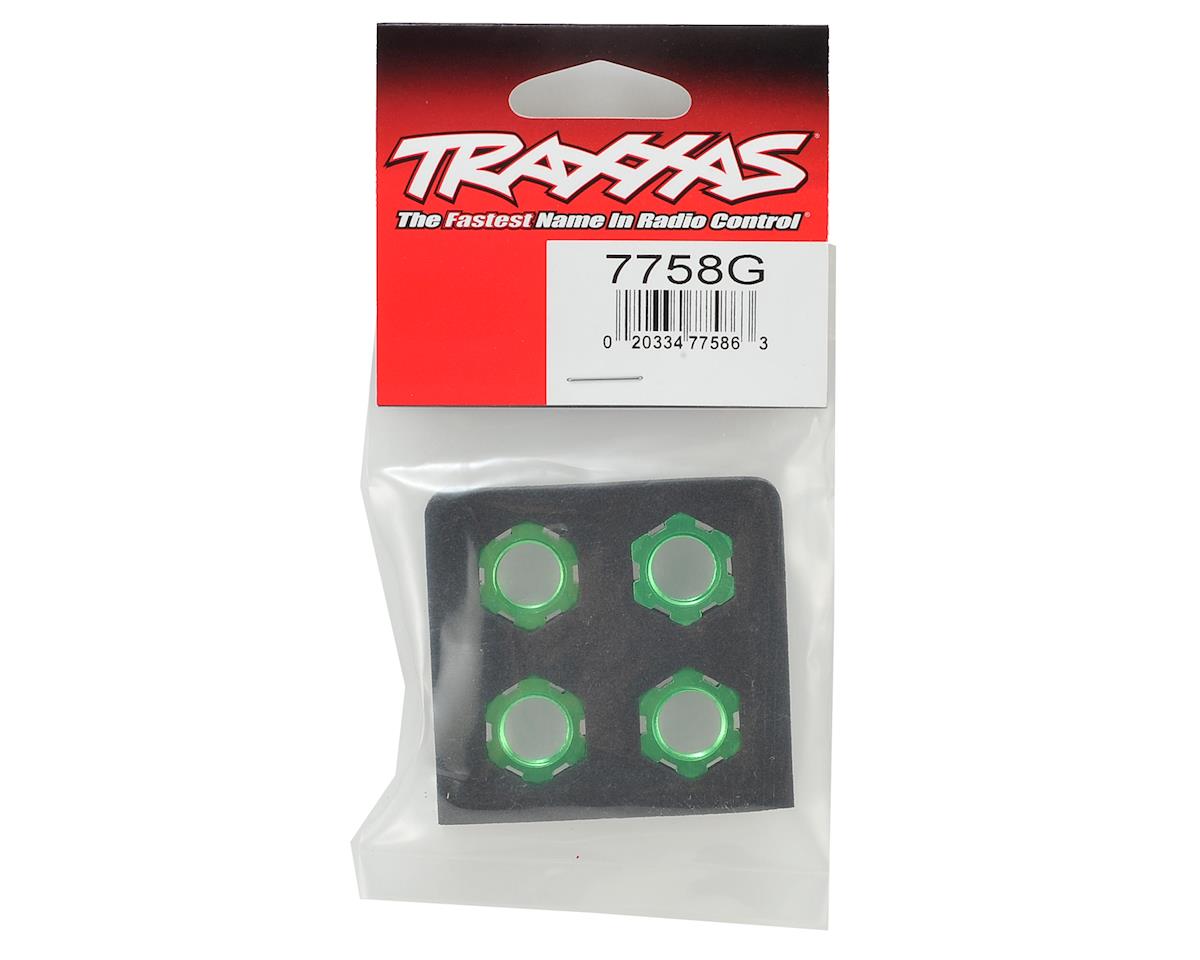 Traxxas Sledge/X-Maxx/E-Revo VXL 17mm Splined Wheel Nut (Green) (4)