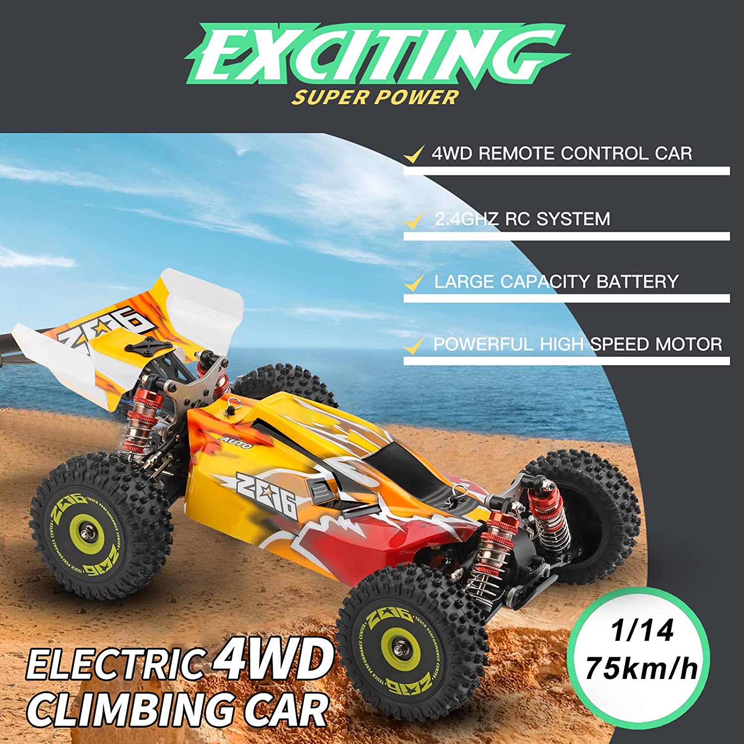 Wl Toys Rc Car 1:14Scale 4Wd Racing Model Series No.144010