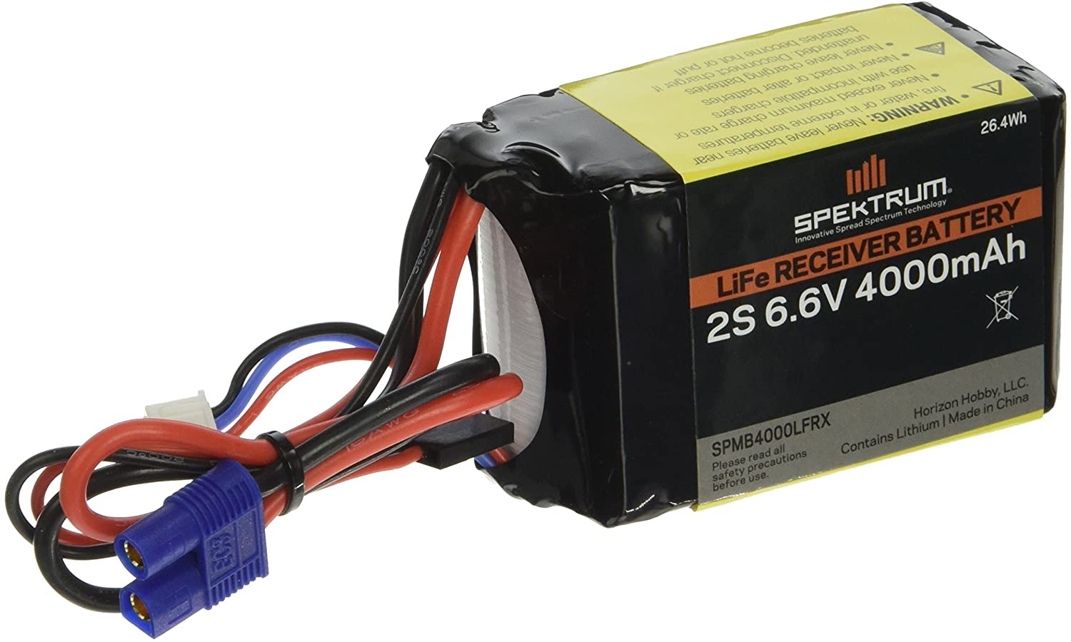 Spektrum 4000Mah 6.6V Li-Fe Receiver Battery