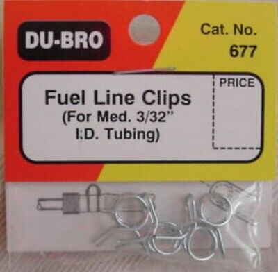 Du-Bro 3/32 10 Fuel Line Clips (Medium) No.677