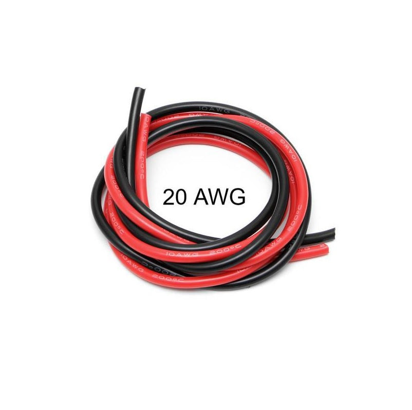 High Quality Ultra Flexible 20AWG Silicone Wire 1m (Black) + 1m (Red)