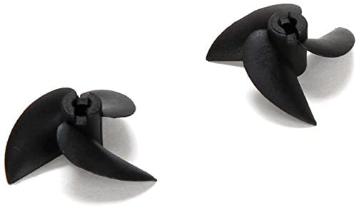 3 Blade Boat Propeller D32xP1.4x3mm Lt + Rt Glossy Black