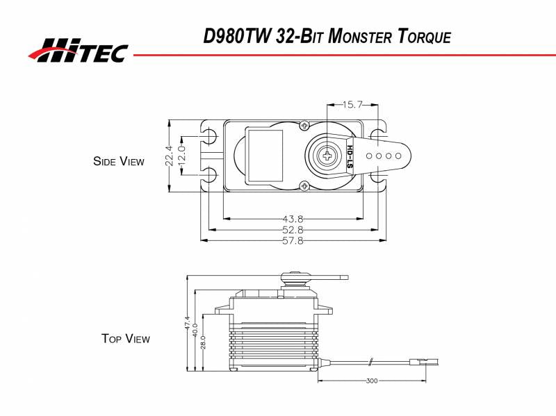 Hitec D-980TW 32-Bit Monster Torque Titanium Gear Servo