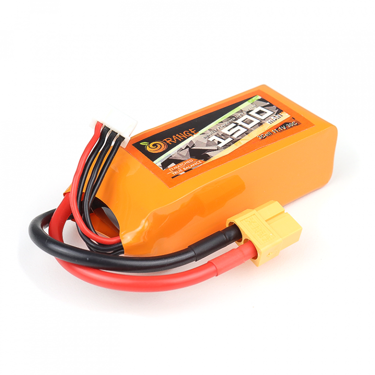 ORANGE 1500mAh 3S 30C (11.1 v) Lithium Polymer Battery Pack (LiPo)