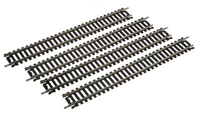 Life-Like Trains 9'' Straight Track (4) Code 100 Nickel Silver