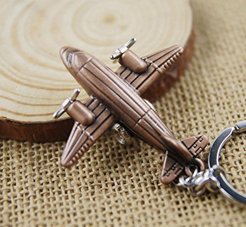 Airplane Metal Brown Key Chain