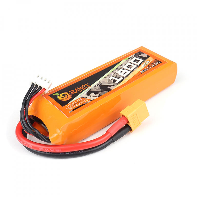 ORANGE 1800mAh 3S 30C (11.1 v) Lithium Polymer Battery Pack (LiPo)