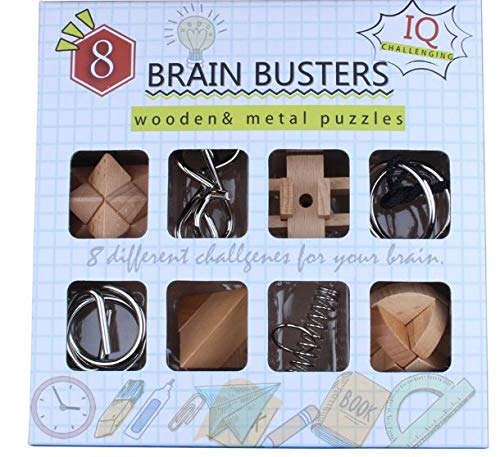 Puzzles 1Q Brain Busters Wooden& Metal No.E544