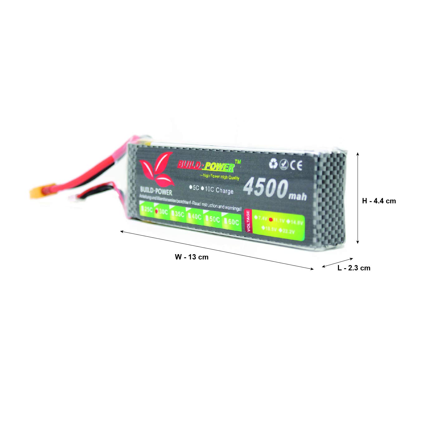 Lipo 11.1V 4500Mah 30C Build Power Battery