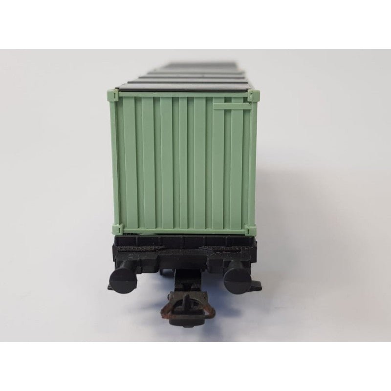 Ho Scale Container Wagon With Danzas  And Sea Land Containers -Quality Pre Owned