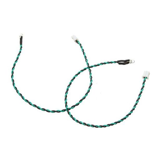 Syaheli Model 2Pcs 3Mm Rc Car Front And Rear Lights Green 80Cms