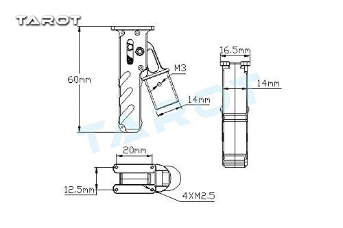 Tarot electric retracting landing folding small 650690 TL69A02