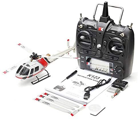 Wltoys XK AS350 K123 6CH 3D 6G System Remote Control Toy Brushless Motor RC Helicopter(Quality Pre Owned)