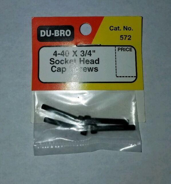 Du-Bro 4-40X3/4" Socket Head Cap Screws No.572